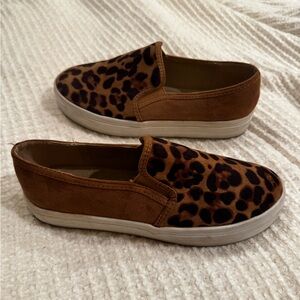 Leopard Print Slip-On Sneakers